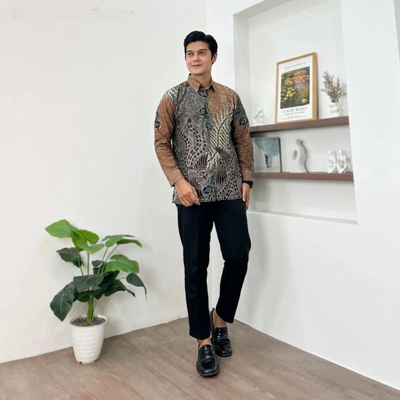 Product image Kois Batik - Batik Coupel kemeja dan tunik baru new motif baskara M Kemeja teracota