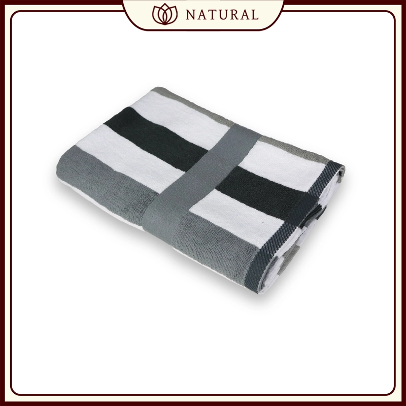 Product image Chalmer - Handuk Mandi Natural by Chalmer 70x 140 Seri Salur Handuk Premium 70 x 140 cm Grey