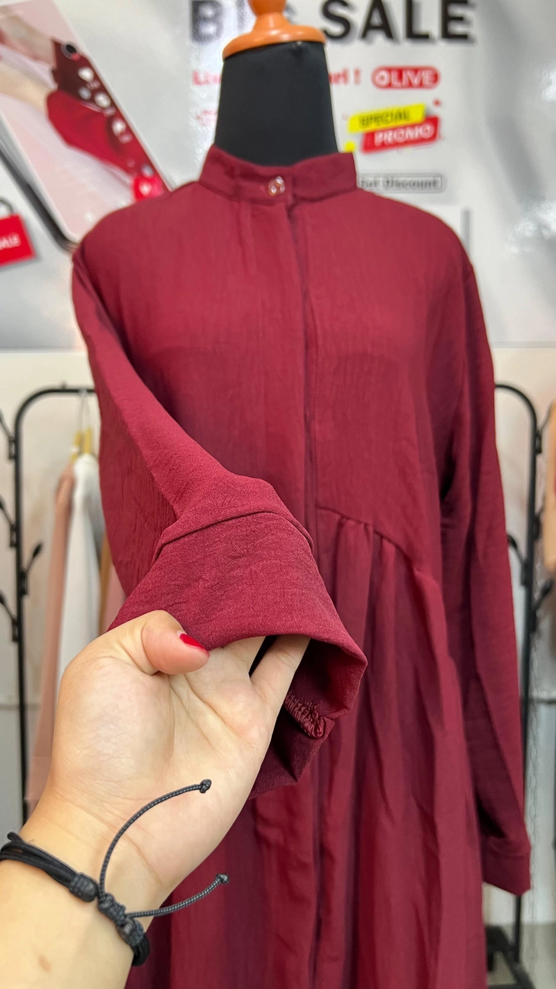 Product image Sseolshop - NELLA tunik crincle L Maroon