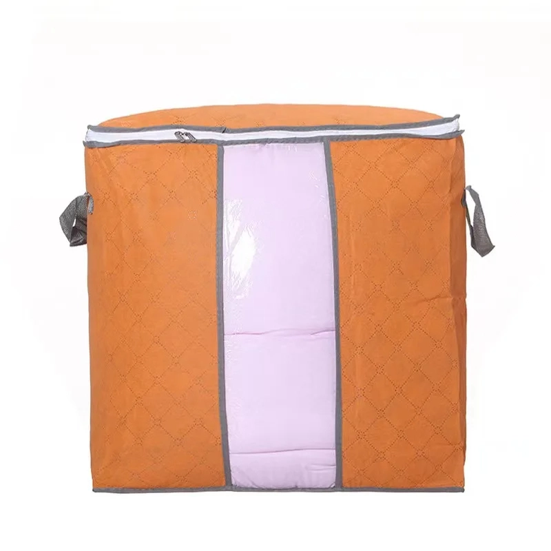 Product image KAMJE Storage Box Organizer Kotak Tempat Penyimpanan Serbaguna Sprei Selimut Bed Cover Baju KMJ109 KMJ109 LEBAR ORANGE