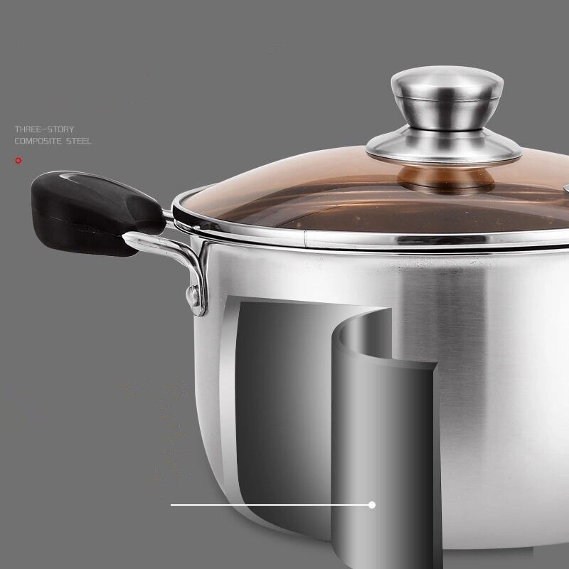 Product image RUMAH RAYA - (PO) Panci Masak Stainless Steel 18cm - KC0406 18cm Stainless steel