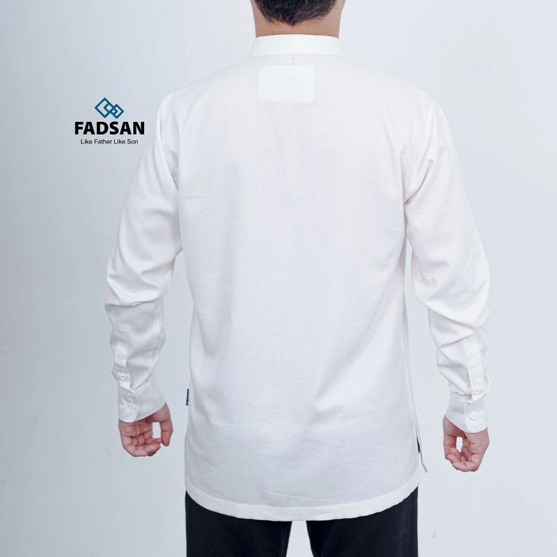 Product image FADSAN - Kemeja Koko Polos Lengan Panjang Ayah dan Anak Warna Bone - Veezy Series SIZE ANAK XS VEEZY BONE