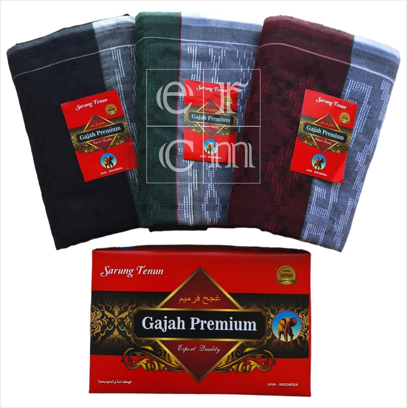 Product image ERCM Collection - SARUNG TENUN DEWASA GAJAH PREMIUM Gajah Premium Warna Random