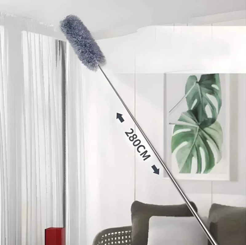 Product image UNIQSO STORE - KEMOCENG TELESKOPIK Kemoceng Microfiber Bulu 280cm Pembersih Debu Atap Plafon Langit Rumah rUMAH 1 UNIT ABU-ABU