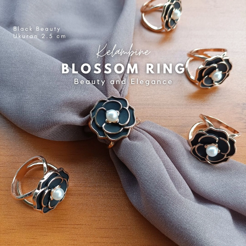 Product image Kelambine - Blossom Ring Bros Cincin Blossom by Kelambine Blossom Brooch Black Beauty