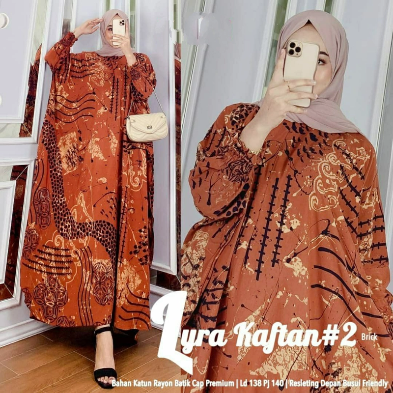 Product image Batik Ayodha - KAFTAN LYRA 2 JUMBO Allsize Oren