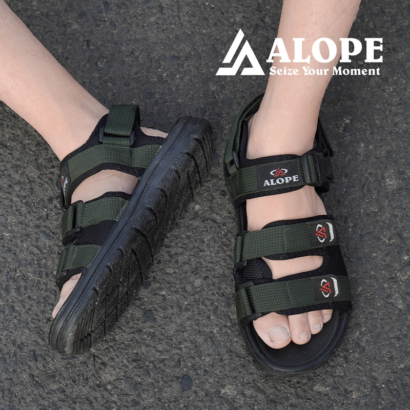 Product image ALOPE OFFICIAL - SANDAL YEAGER ALOPE TEBAL BESTSELLER PRIA WANITA SIZE DEWASA READY 39 ARMY
