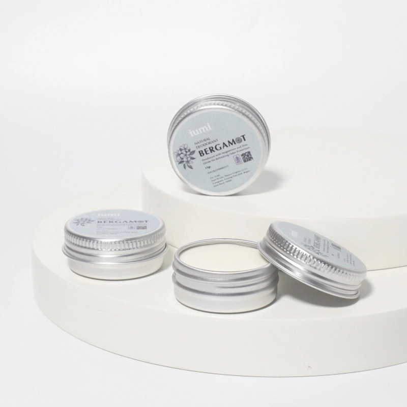 Product image IUMI - Bergamot Natural Deodorant Dengan Magnesium Hydroxide Penghilang Bau Badan 15 gr Aluminum Pot 15 gr