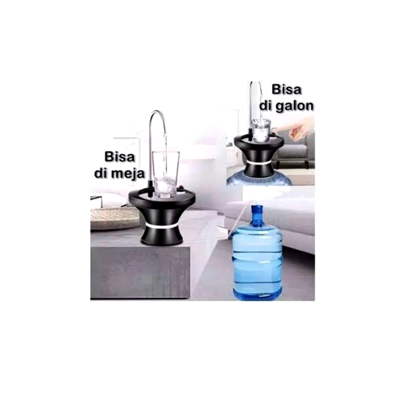 Product image Pompa Galon Elektrik Dengan Tatakan Gelas Mudah Dan Tinggal Klik Warna Hitam