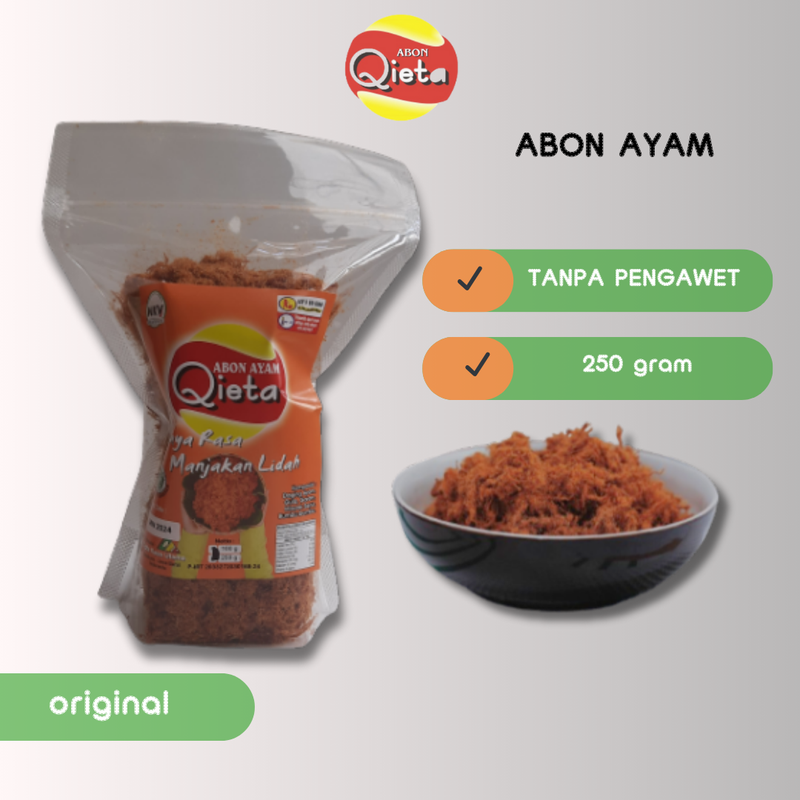 Product image ABON QIETA - ABON AYAM ASLI 100 gram ORIGINAL PACK PREMIUM 100 gram original