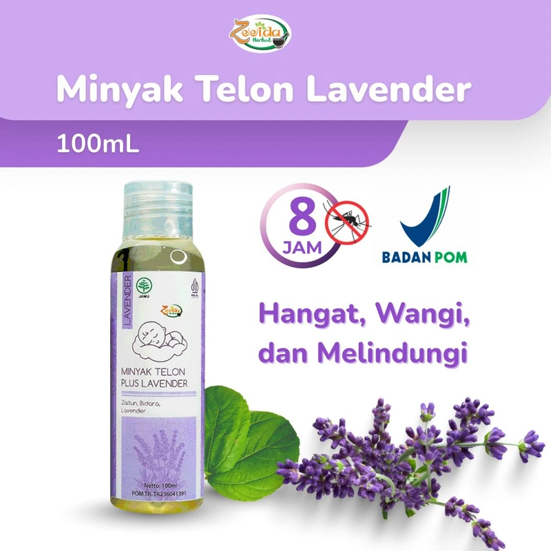 Product image Zeeida Herbal - Minyak Telon Baby Minyak Pijat Bayi Hangat Melindungi Aroma Lavender 30Ml Milon Lavender