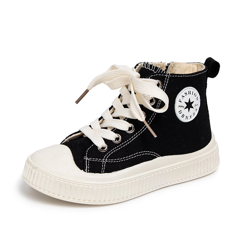 Product image Meonky Official - Sepatu Anak laki laki Perempuan Uk 26-37 Sneakers Canvas OOTD Model tinggi Q - 36 27 Hitam