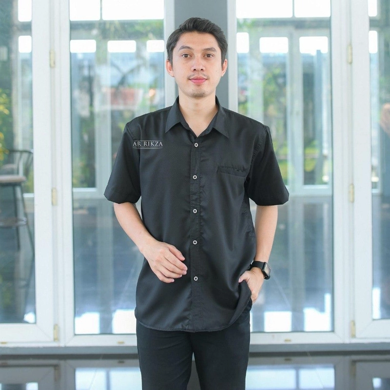 Product image Arrikza - KEMKO FADHIL Kerah Lipat M BLACK (L.Pndk)
