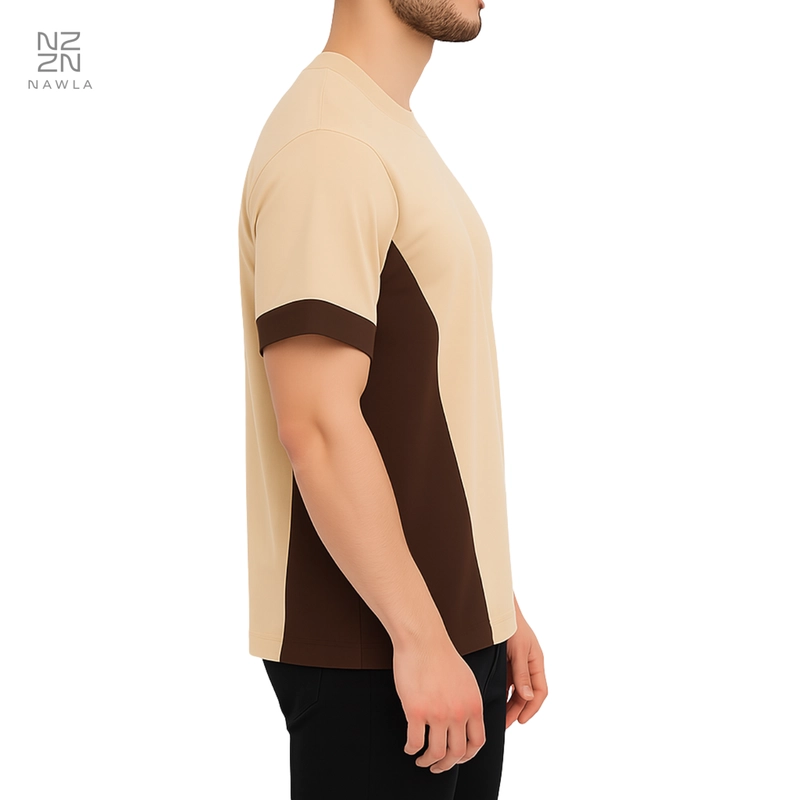 Product image NAWLA - Kaos Twotone Tee Lengan Pendek S Chocolate & Coffee