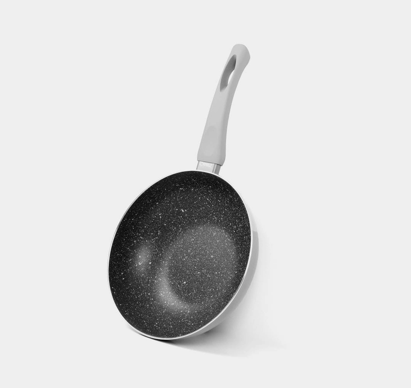 Product image Rizki Electronics - Cypruz Wajan Penggorengan Anti Lengket Fry Wok Featherlight Series 20 CM Grey/Green
