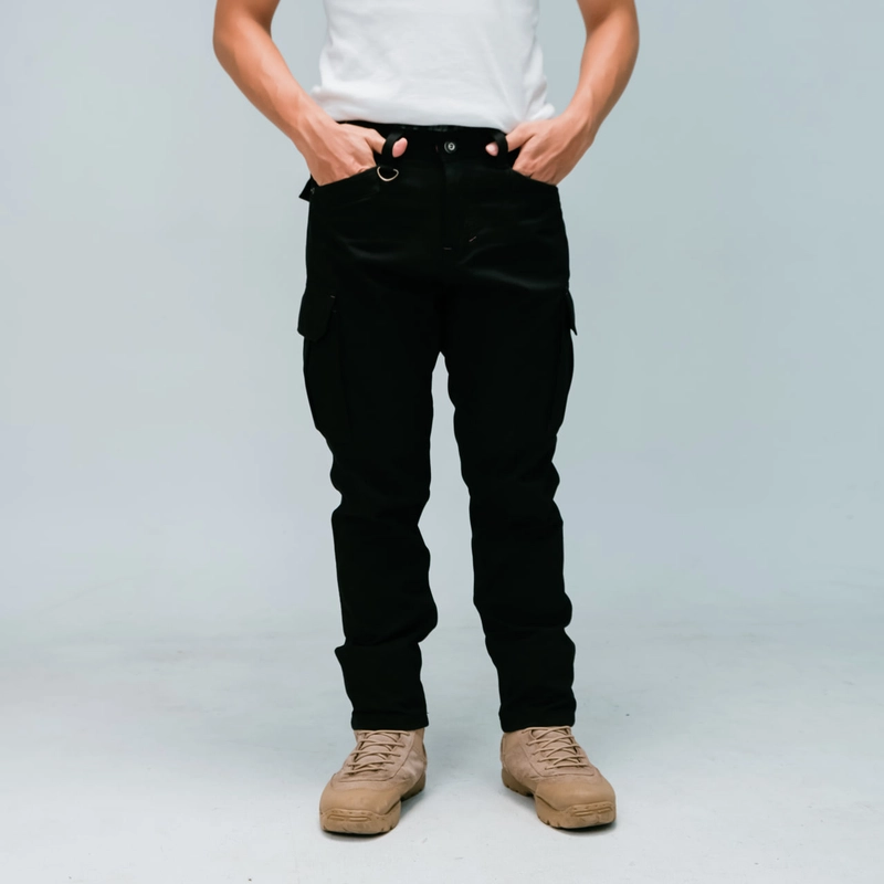 Product image EQUINE - EQUINE Celana Cargo Panjang Pria Bahan Premium 29 Hitam