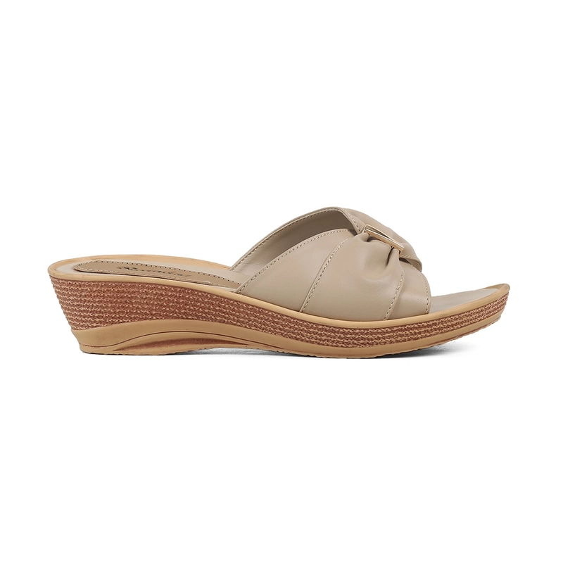 Product image Catenzo Official - Raindoz - Sandal Wedges Casual Wanita Cream RMH 345 36 Cream