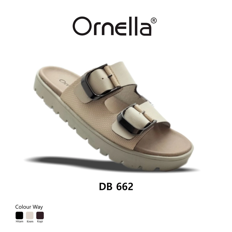 Product image Ornella - DB 662 / Sandal Slip On Wanita Casual 36 Cream