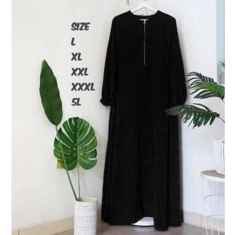 Product image Muslim Clothing - Muslim Clothing-GAMIS JUMBO BEST SELLER IMELDA MAXI SIZE 5L XXXL XXL XL L M S S BLACK