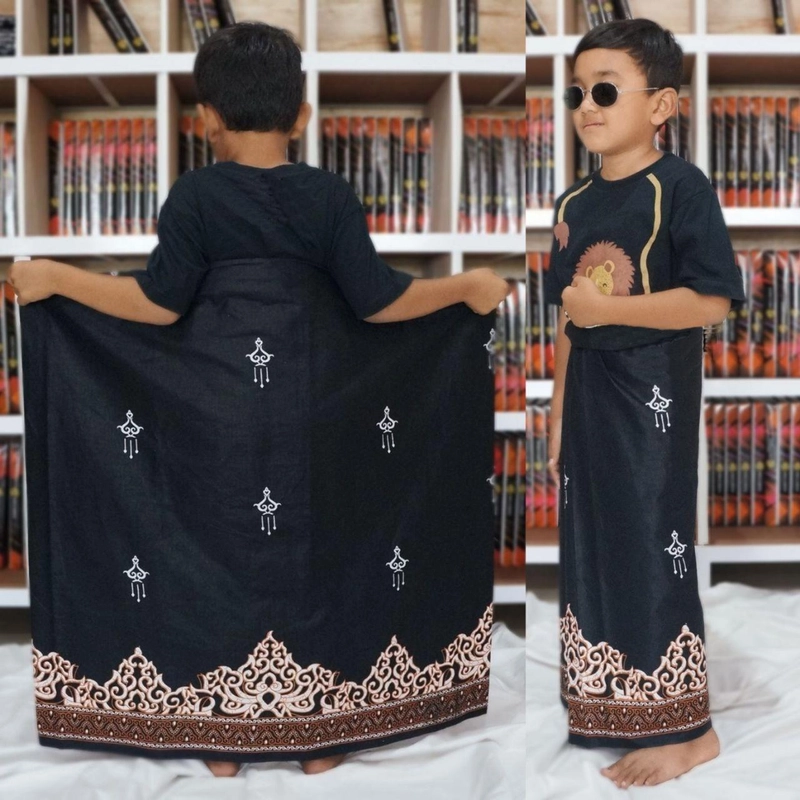 Product image Kois Batik - Sarung anak paud usia 3 sampai 7 tahun nyaman dipakai anak kesayangan Sarung anak paud 3_7 Motif tumpal geni
