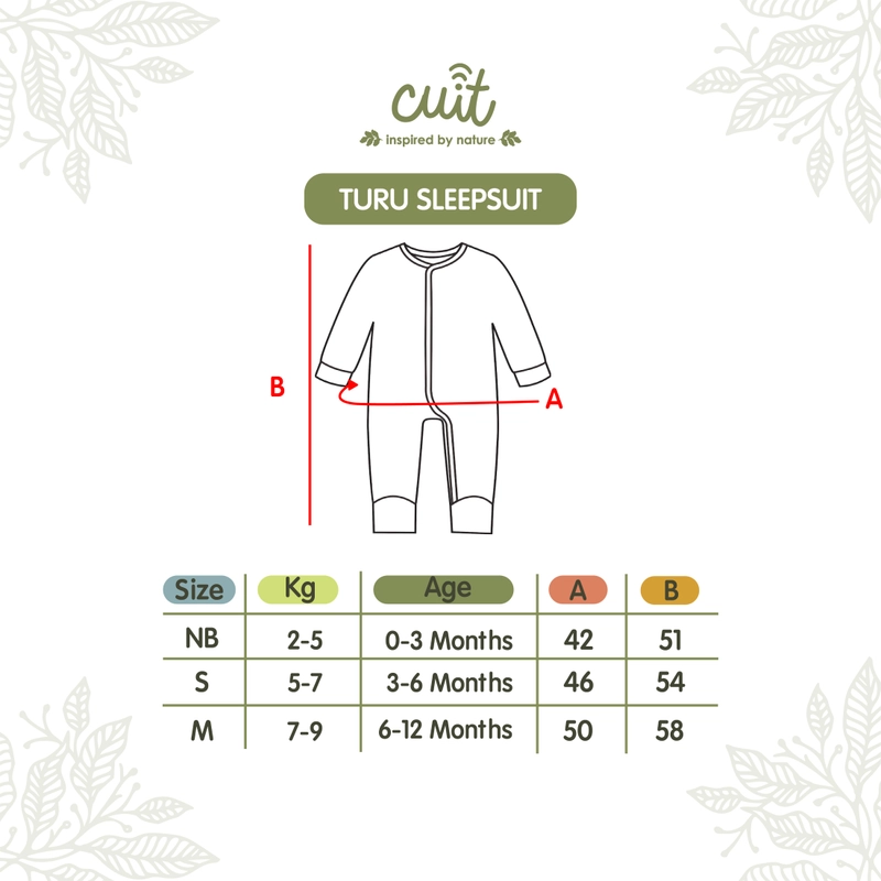 Product image Kintakun Baby - Turu Double Zipper Sleepsuit Eco Baby 0 - 12 Bulan Katun Baju Tidur Bayi Unisex NB (0-3 Bulan) Desert Amber