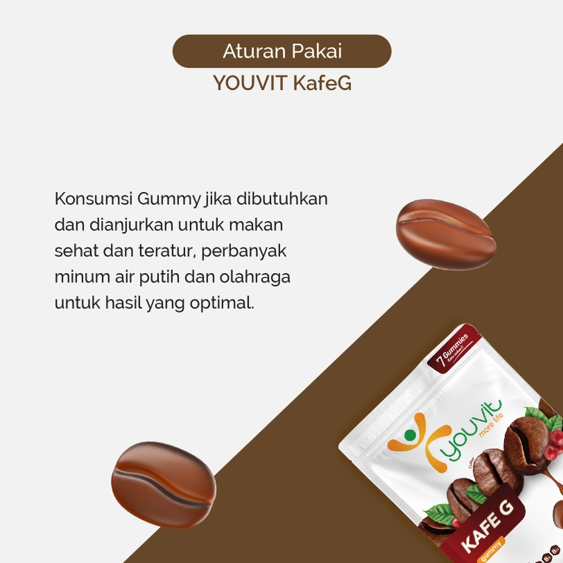 Product image Youvit - Youvit Kafe dengan Ekstrak Kopi - Vitamin B - Energy Booster 1 Box -