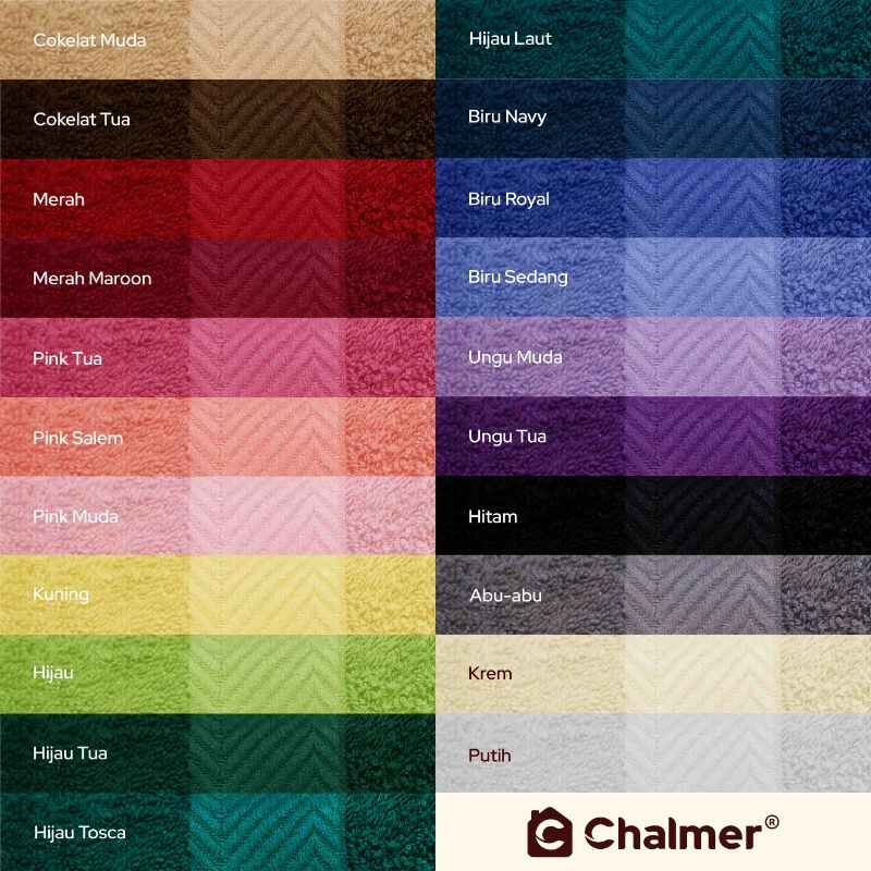 Product image Chalmer - Handuk Mandi Chalmer 70 x 140 cm Handuk Mandi Dewasa Ukuran Besar 70 x 140 cm Hijau Tosca