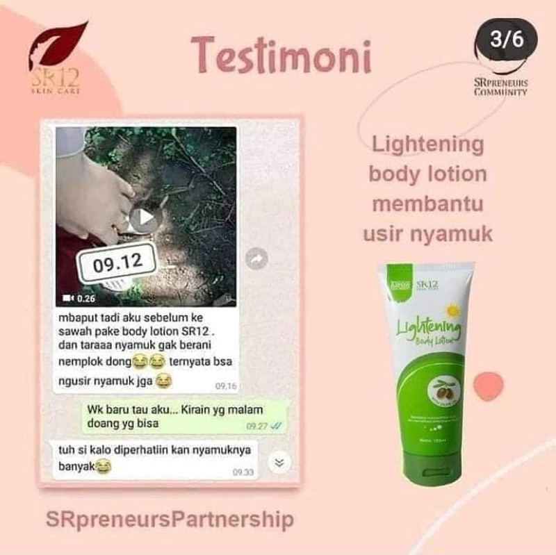 Product image SR12 Lightening Body Lotion SPF 30 PA++ Mencegah Kulit Belang 50 ml Lightening