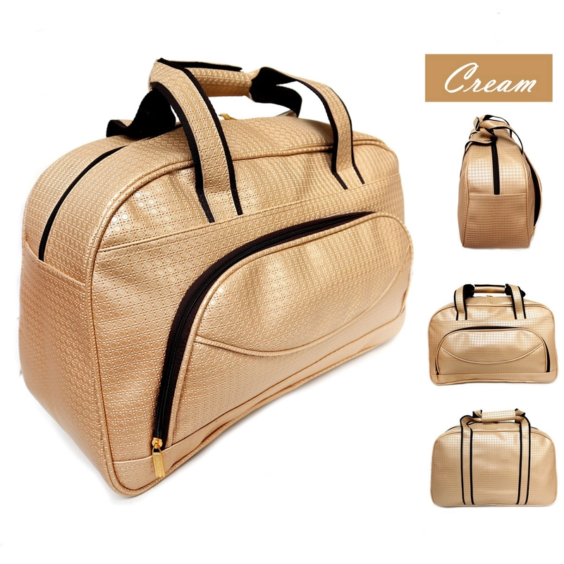 Product image Lanc Fashion - Tas Pesawat Travel Murah Kulit Smile Circle New Big WARNA BEIGE