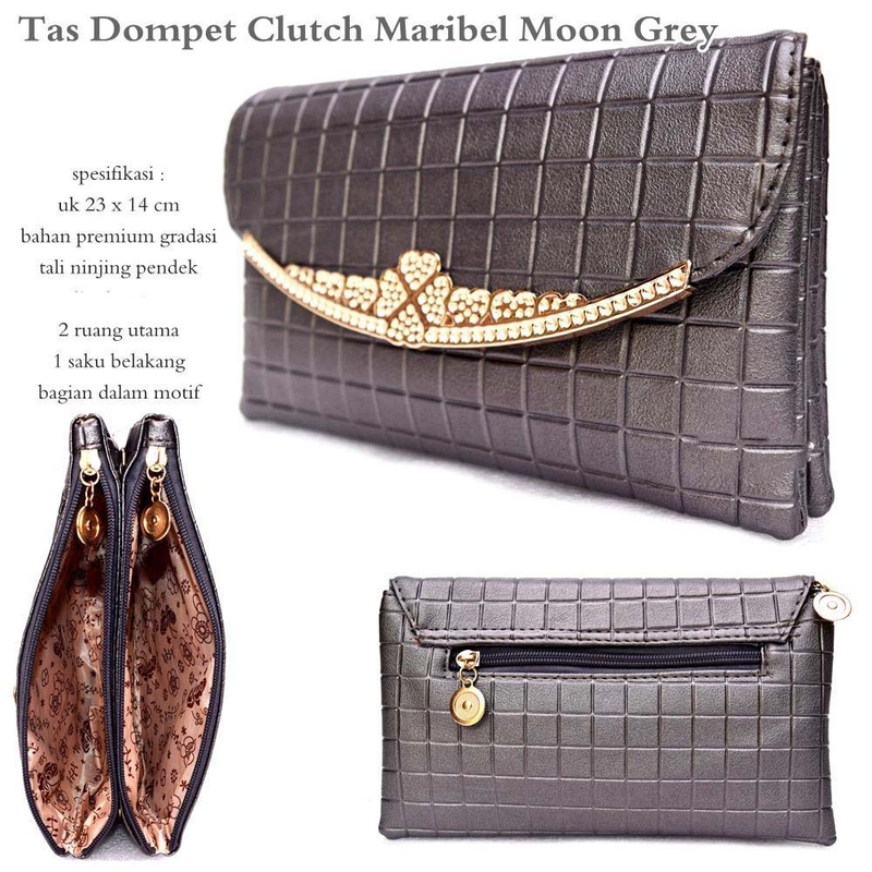 Product image Lanc Fashion - Clutch Dompet Moon Maribel Emboss Female Jumbo Grey