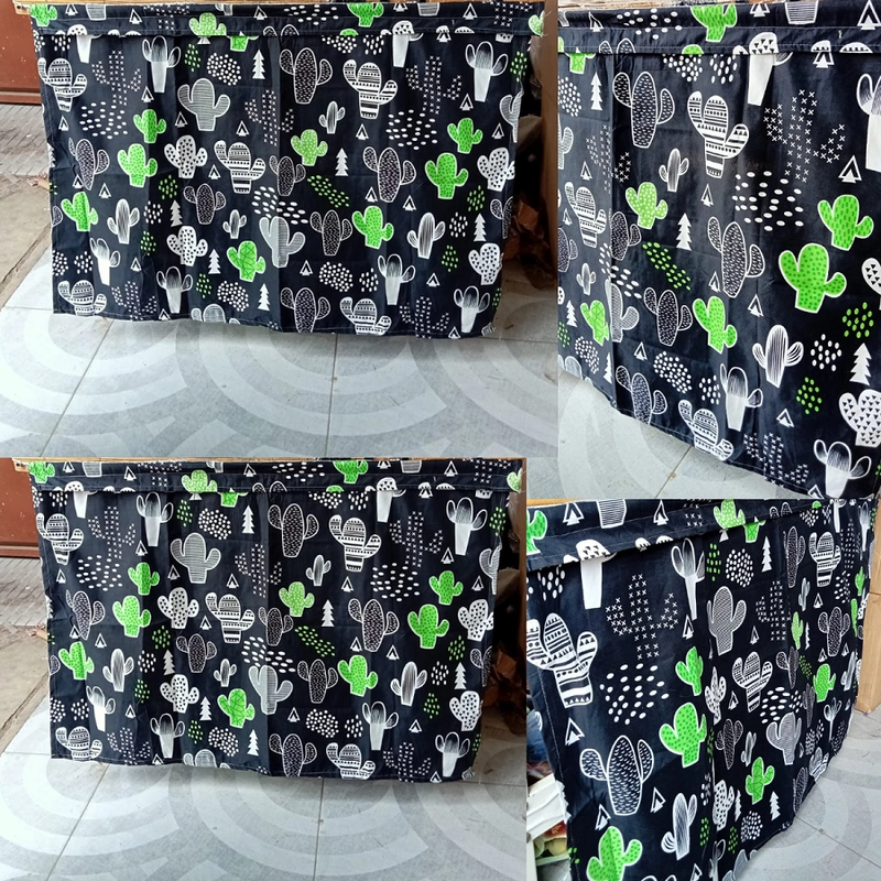 Product image Dyas Collection - Gorden Kolong Dapur ukuran 100x75cm 100x75cm kaktus hitam