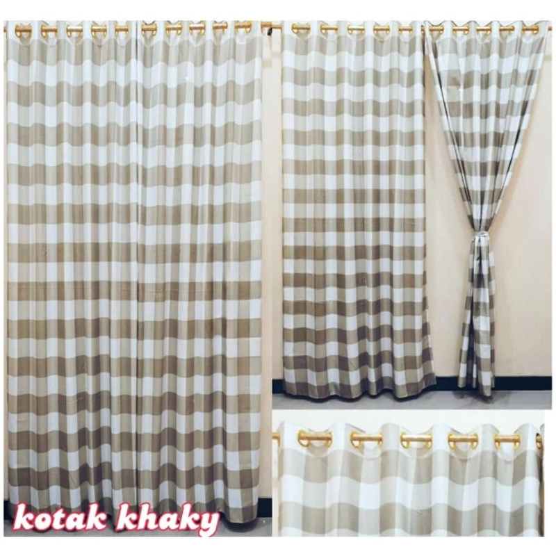 Product image Gorden - Galeripuko - GORDEN PINTU SMOKRING 12 LUBANG EMILY KHAKI 12LBG EMILY KHAKI [PO 3 hari Kerja]