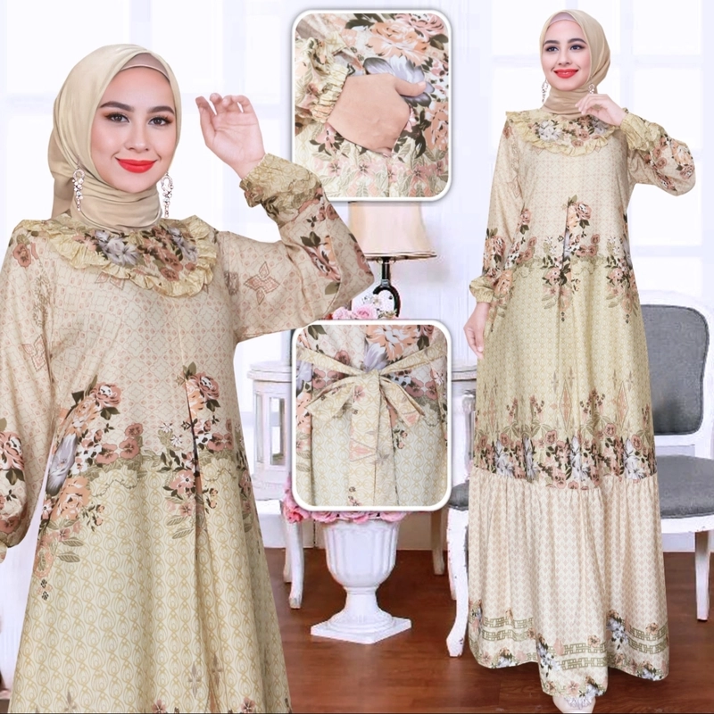 Product image Celin Fashion [TA] - GAMIS AZALEA MOTIF BUNGA M Warna no 1