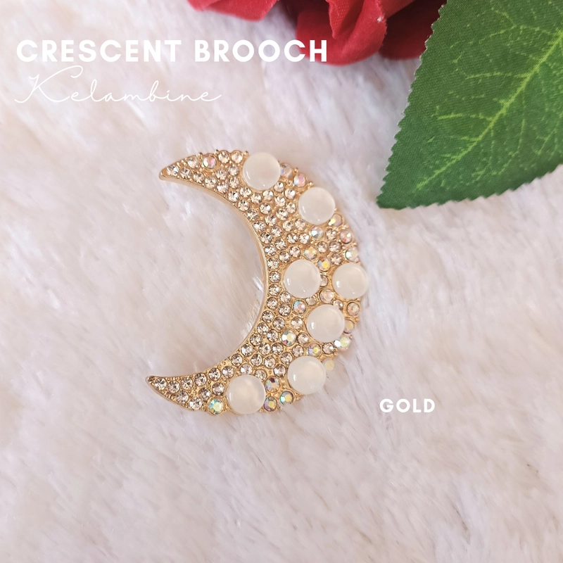 Product image Crescent Brooch Bross Bulan Sabit Bulan Sabit Gold