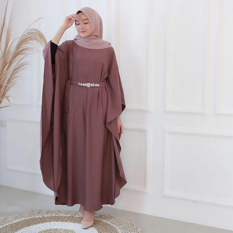 Product image Ladee Official - GAMIS MODEL ELIN KAFTAN FIT TO L BROWN