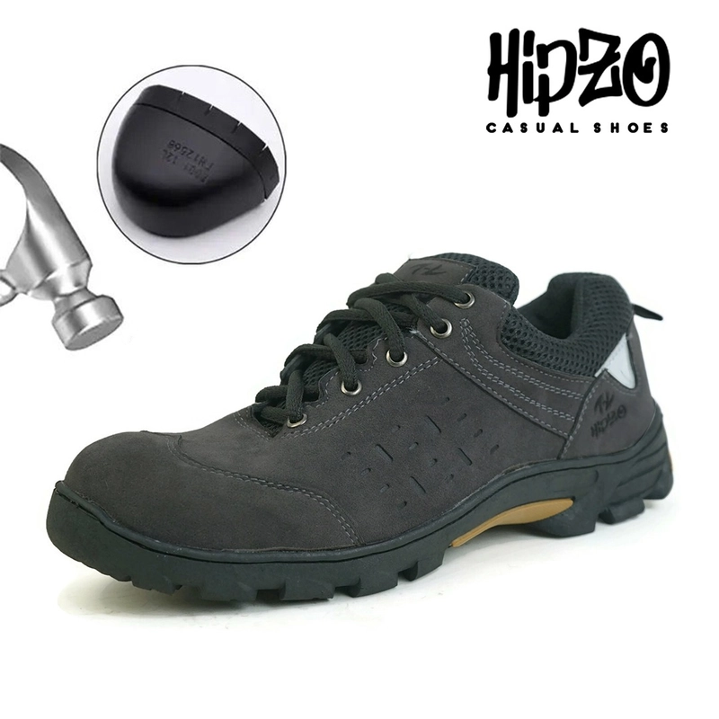 Product image Hipzo - HIPZO Sepatu Safety Ujung Besi M076 Untuk Pria Kerja Outdoor Ori Tambang Proyek Sol Full Karet 39 Hitam