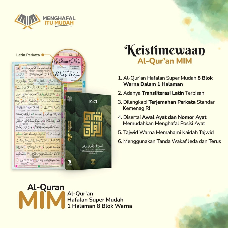 Product image Al Akram Tangerang - AL-AKRAM Mushaf Hafazan 8 Blok Warna A5 A5 White Kufi
