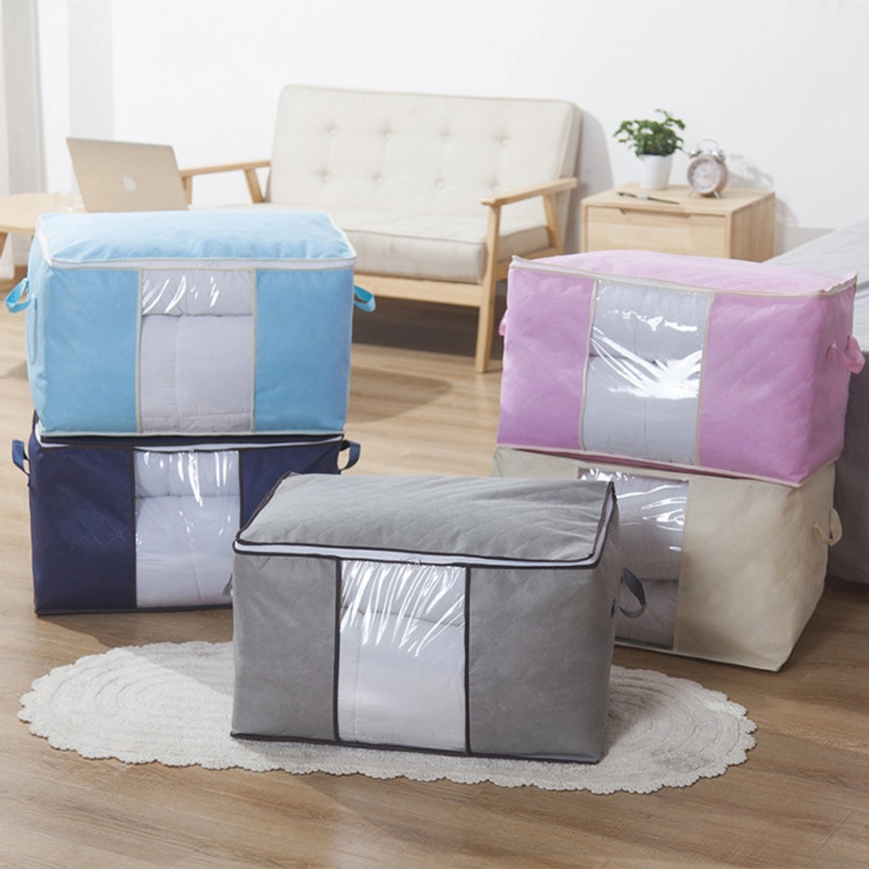 Product image KAMJE Storage Box Organizer Kotak Tempat Penyimpanan Serbaguna Sprei Selimut Bed Cover Baju KMJ109 KMJ109 LEBAR ORANGE