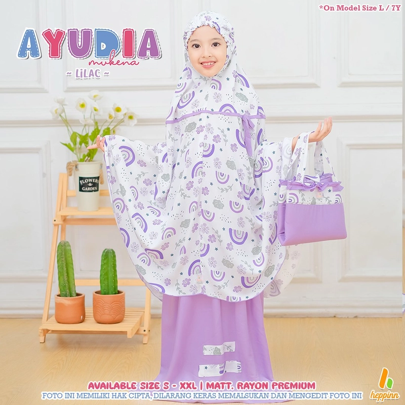 Product image Heppinn - MUKENA KIDS AYUDIA M Lilac