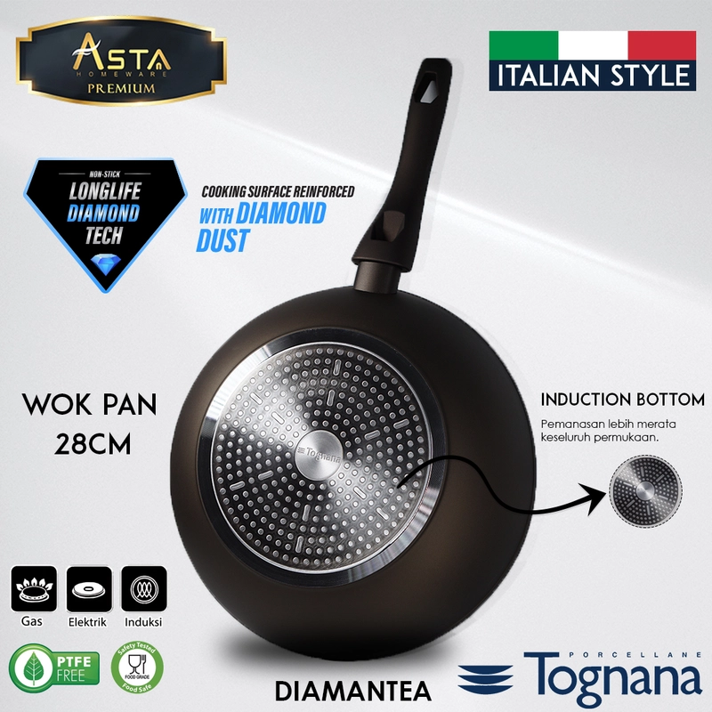 Product image Asta Tognana Italy Bundle Hemat Frying Pan Casserole Wok Premium Cookware Set 4 pcs Tognana Tognana 1 Set