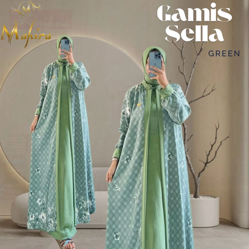 Product image Mahira Boutique - Gamis Sella All Size Green
