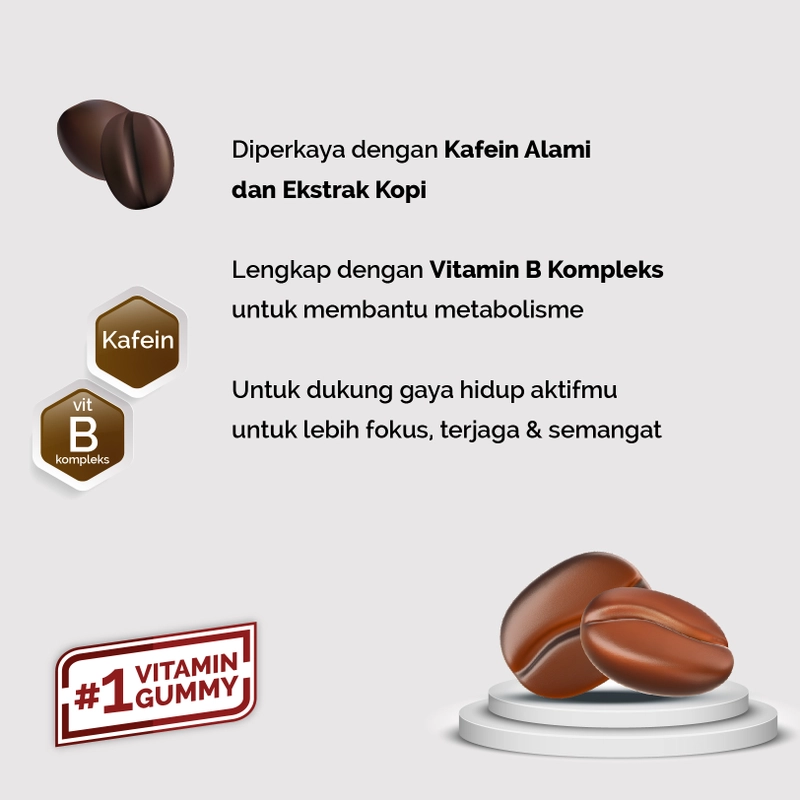 Product image Youvit - Youvit Kafe dengan Ekstrak Kopi - Vitamin B - Energy Booster 1 Box -