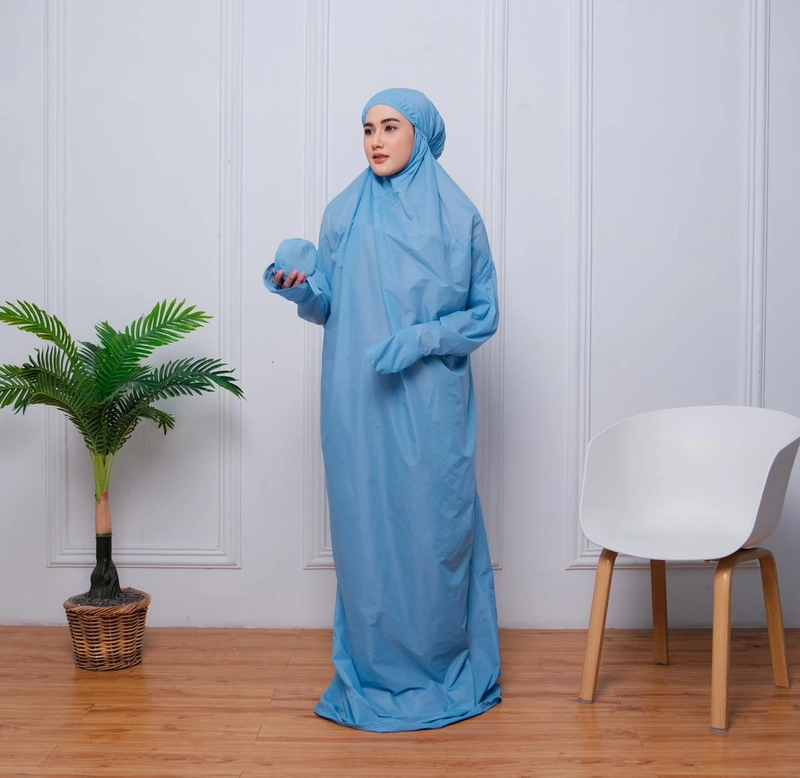 Product image SRIAYU COLLECTION - MUKENA TERUSAN ZEMMI ALL SIZE BIRU