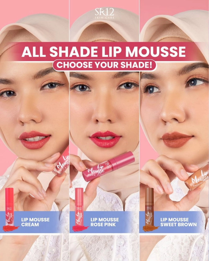 Product image Lip Mousse SR12 / Tahan Lama / Tidak Bikin Bibir Kering / Formula Ringan / Matte 2gr Lip Mousse Cream