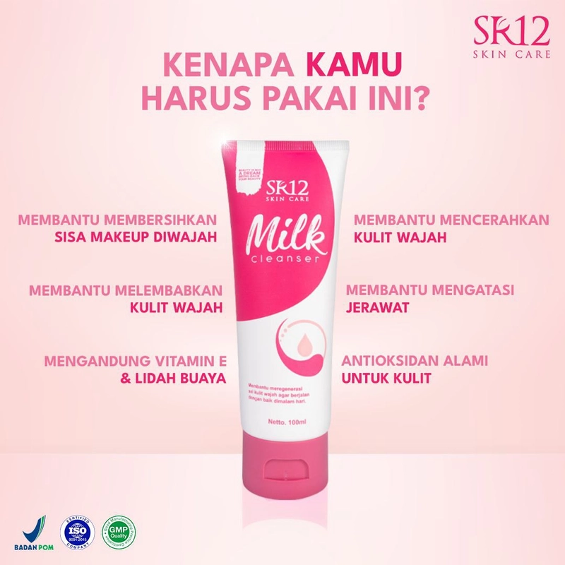 Product image SR12 Milk Cleanser Membersihkan Makeup Dan Kotoran Di Wajah 100 ml Milk Cleanser