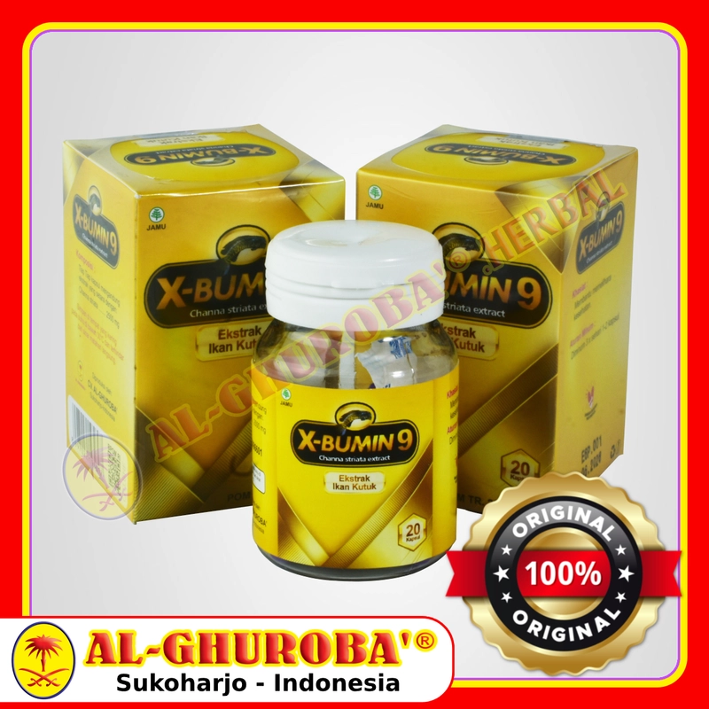 Product image Al-Ghuroba Herbal - kapsul Ikan Kutuk Al-Ghuroba isi 20 kapsul I Kapsul X-Bumin 9 I Herbal Pengering Luka 20 Kapsul Serbuk