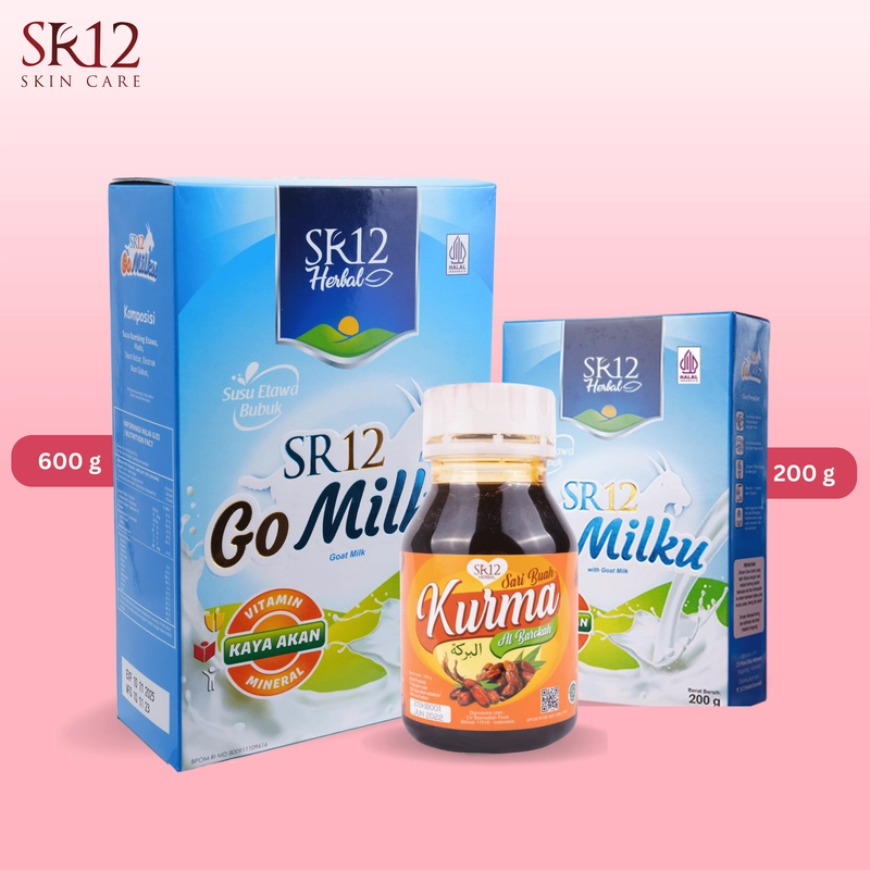 Product image SR12 Jawa Barat - SR12 Bundling Gomilku Dan Sari Buah Buah Kurma Minuman Kesehatan Sari kurma 350gr GoMilku 200gr Ori