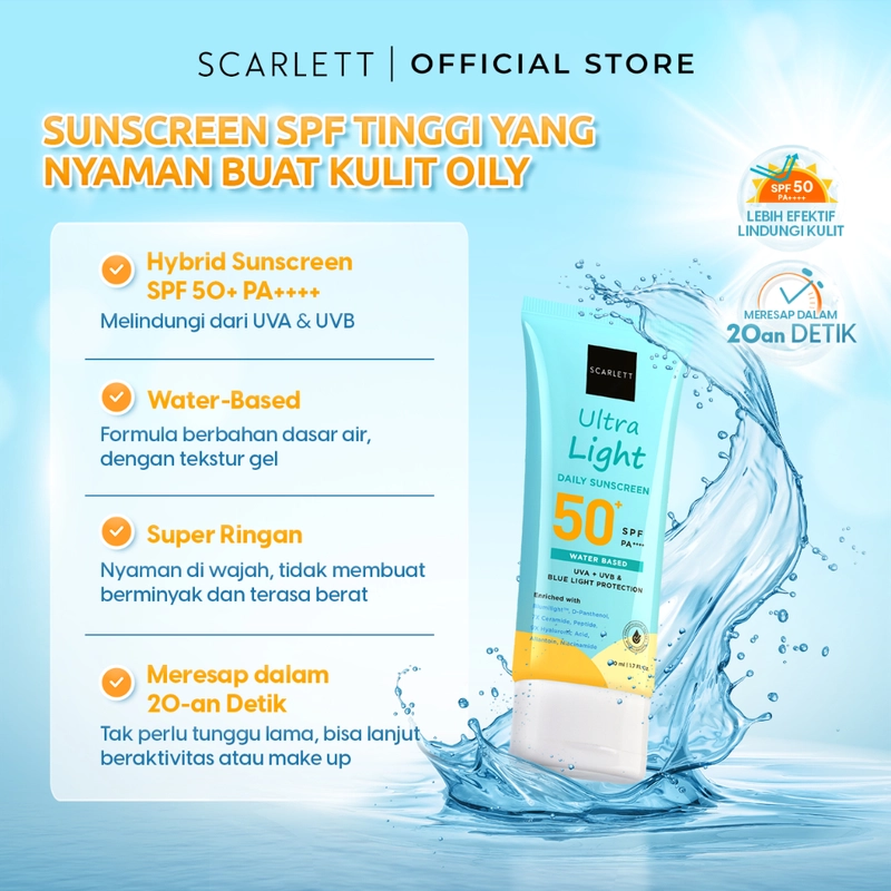 Product image Scarlett Whitening - Ultra Light Daily Sunscreen SPF 50+ PA++++ 50ml Daily Sunscreen