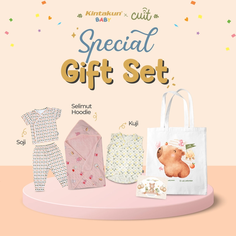 Product image Kintakun Baby - KINTAKUN BABY x CUIT Special Gift Set Kado Lahiran Paket Lengkap Bayi Newborn Gift Set Selimut-Kirei