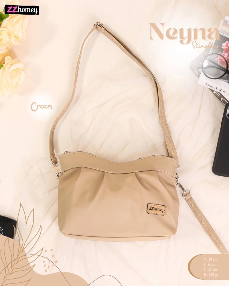 Product image Fashopid - ZZHOMEY TAS SELEMPANG WANITA NEYNA SLING BAG WARNA CREAM
